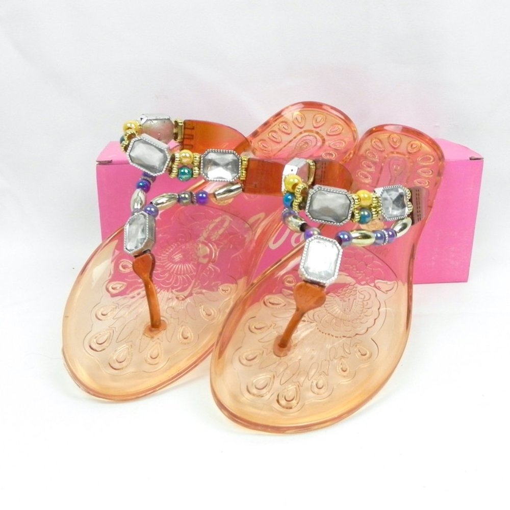 C. Wonder Orange Beaded Sandals